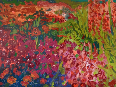 Garden with Gladioli