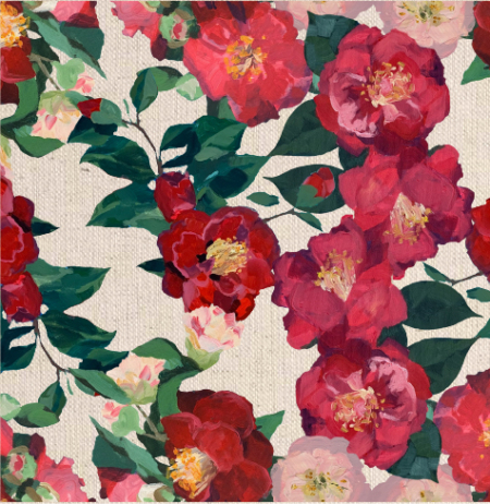 Camellia Tablecloth Oatmeal
