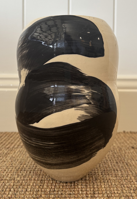 'Black Ink Cloud' Vase by David Usher