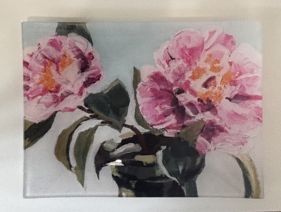 Trinket Tray Large 'Early Camellias'
