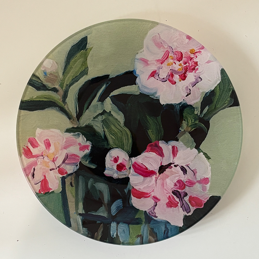 Trinket Tray Round 'The First Camellias'