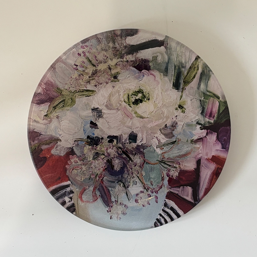 Trinket Tray Round 'Flowers from Jen'