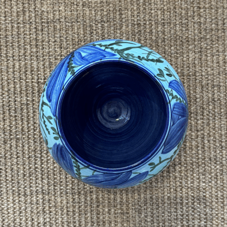 Monica Usher Blue Hibiscus Bowl - Image 2